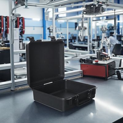 EA-2925T Tool Storage Case with Reinforced 304 Stainless Steel Chain Ergonomic Frosted Handle and Lightweight 1.55KG Design