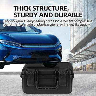 Lockable Hard Plastic Flight Case With Handle Convenient Carrying For Instruments Tools Accessories