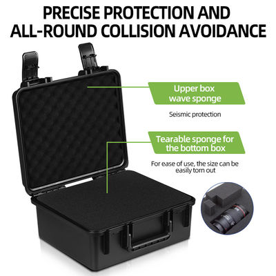Lockable Hard Plastic Flight Case With Handle Convenient Carrying For Instruments Tools Accessories