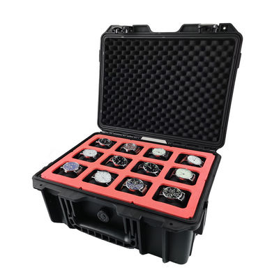 Waterproof IP67 12 Slots Watch Display Case With Handle High Precision