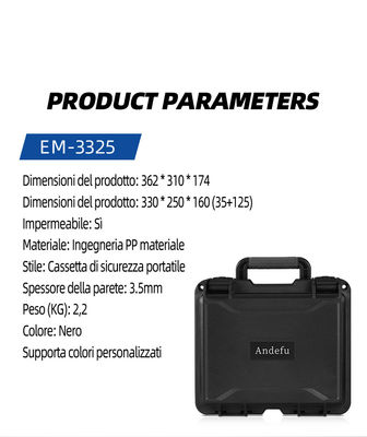 IP67 Waterproof Hard Plastic Protective Case Mildew Resistant Convenient Storage