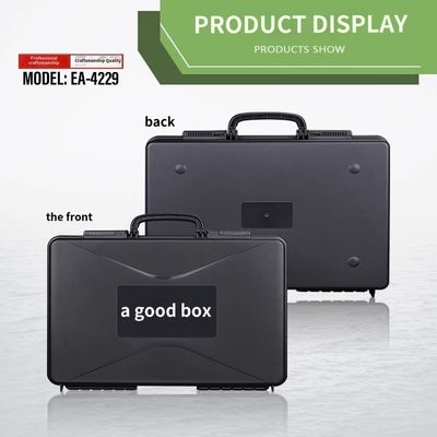 Multi Tool Box BLACK Heavy-Duty Shock Explosion Proof PP Storage Carrying Sponge Portable Box with Shockproof Protection