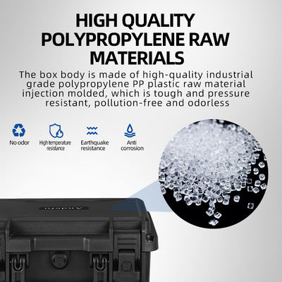 Customized Support OBM Hard Plastic Tool Case IP67 Waterproof with High-Density Sponge Foam for Multi-Purpose Usage