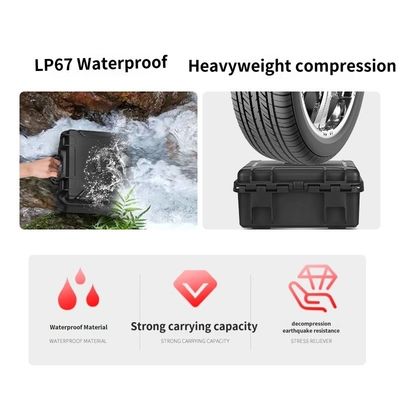 Shockproof Dustproof Waterproof IP67 Portable Black PP Plastic Carrying Case for Pre-cut Foam Toolbox and Customizable Design