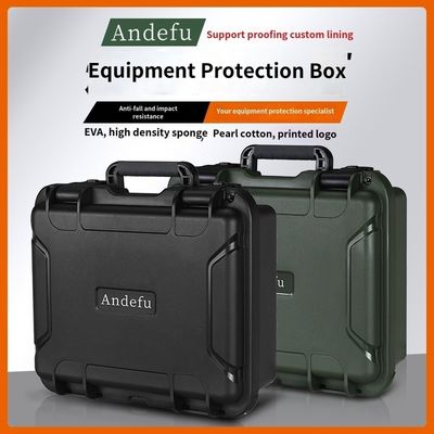 Shockproof Dustproof Waterproof IP67 Portable Black PP Plastic Carrying Case for Pre-cut Foam Toolbox and Customizable Design