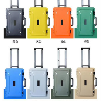 Customizable IP67 Waterproof Photographic Equipment Case with Pull Rod Internal Size mm 525*291*179 52 128 mm Black