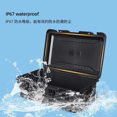 Waterproof and Shockproof EVA Foam Padded Hard Plastic Tool Case 5.55KG Pull Rod Handle Camera PVC IP67 OEM/ODM Supported