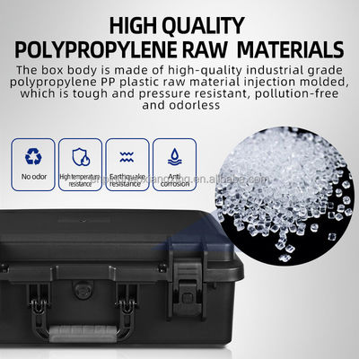 Camera Watch Drone Waterproof IP67 Outdoor Hard Case Customized PP Plastic Tool Case with Foam Lined and Carry Strap