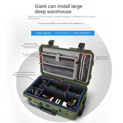 PP Design Waterproof Hard Plastic Carrying Tool Case with Wheels Customized OEM ODM Support Internal size 525*291*175 40 130 mm