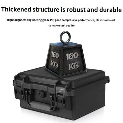 Multi Tool Box IP67 Waterproof Hard PP Black Plastic Equipment Instrument Tools Protective Carrying Case Precut Foam OEM