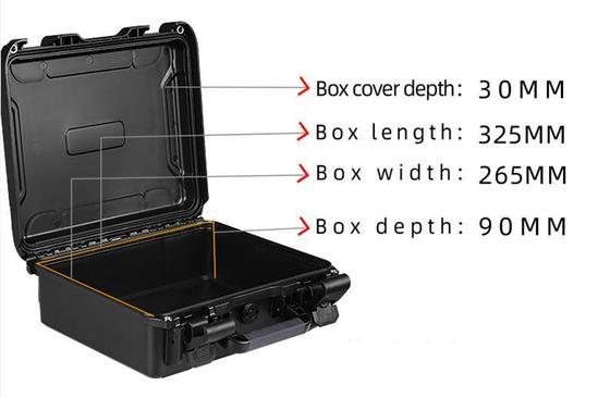 IP67 Waterproof Plastic Tool Box with Customizable Logo and High-Density Sponge Lining for Equipment Protection