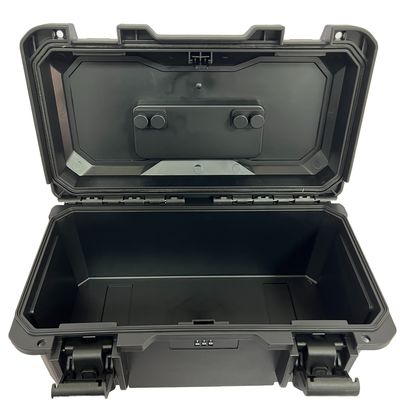 Heavy Duty Tool Box with 304 Stainless Steel Chain Two-Stage Locking System and Ergonomic Structure
