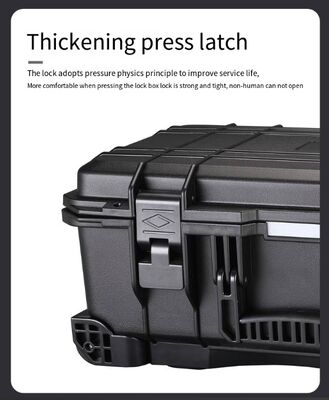Customizable Internal Size Black IP67 Waterproof Shockproof Hard Plastic Tool Case for Instrument Protection