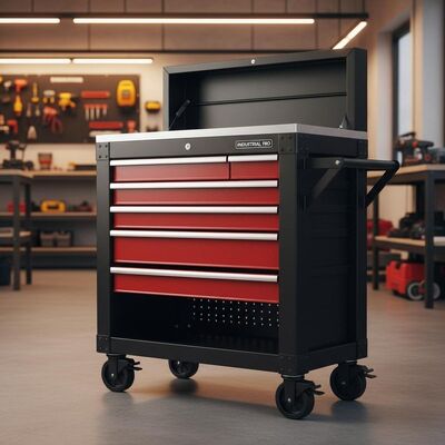Heavy Duty Tool Box Trolley with Reinforced Steel Construction and Easy Maneuverability for BT Tool Holder Compatibility