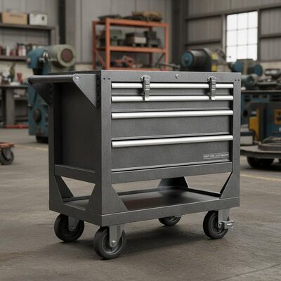 Carrello porta attrezzi personalizzato per impieghi gravosi con elevata capacità di carico e finitura resistente alla ruggine per ambienti di lavoro difficili